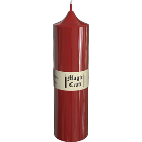 Свеча МК колонна 14 см рубиново-красная