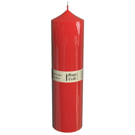 Свеча колонна 22 см красная