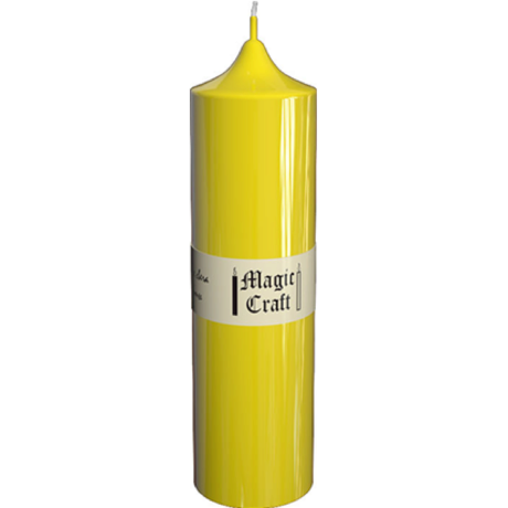 Свеча МК колонна 14 см желтая