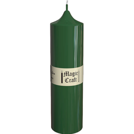 Свеча МК колонна 14 см зеленая