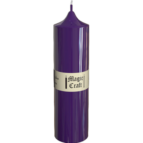 Свеча МК колонна 14 см фиолетовая